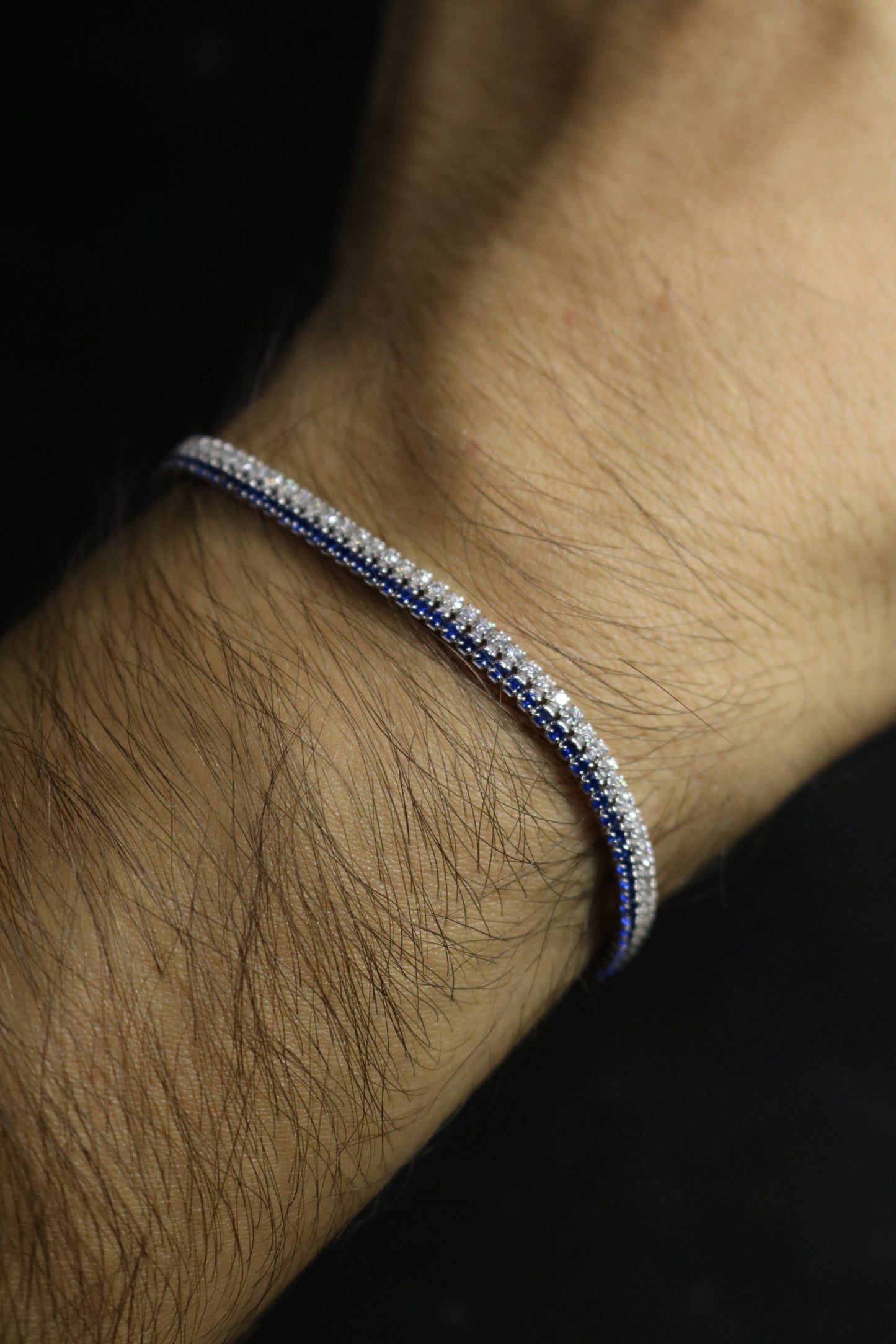 Tennis Combinado Azul-Blanco Ajustable 17-20cm