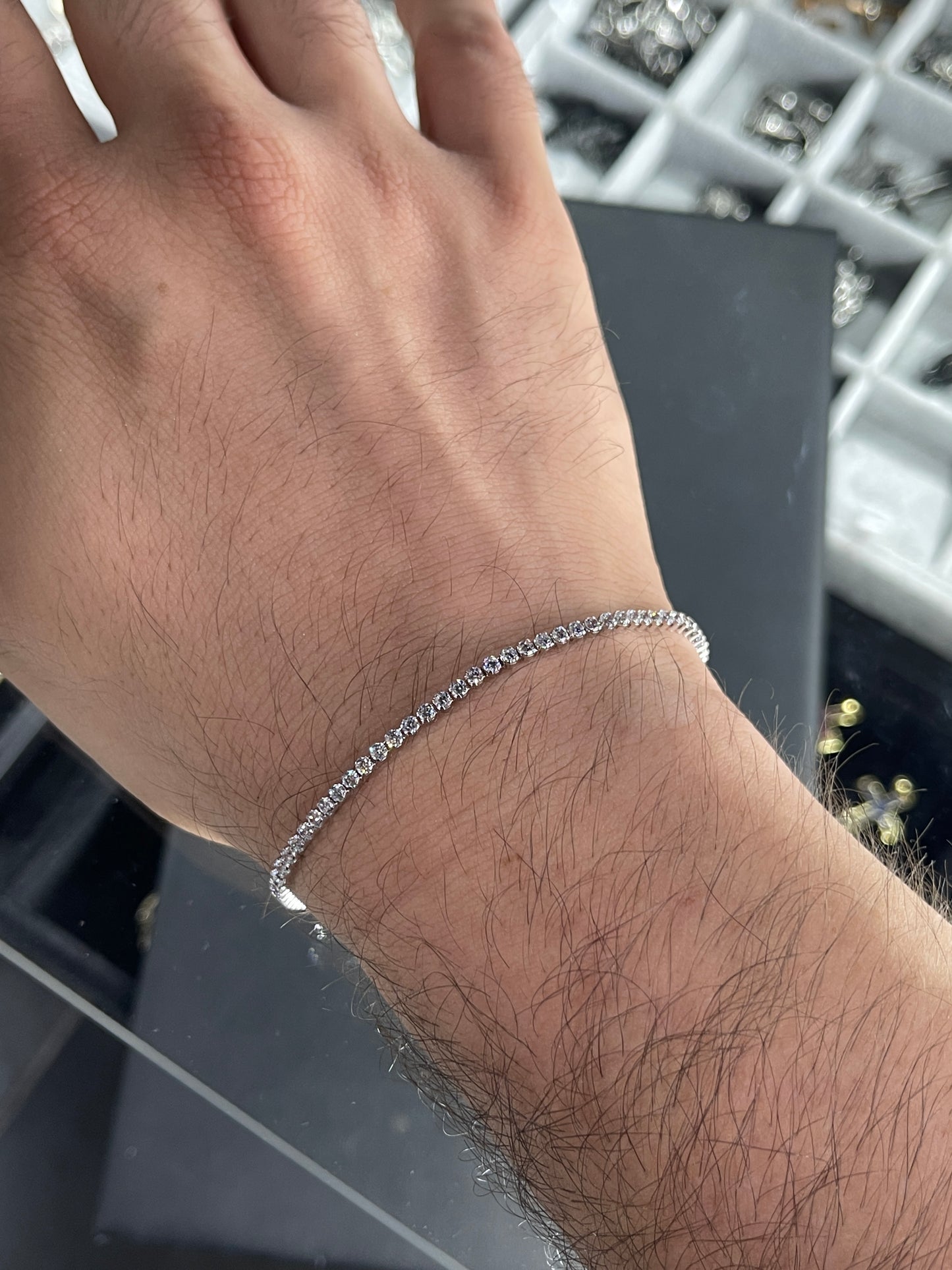 Pulso Tennis Plata .925 2mm 17-20cm