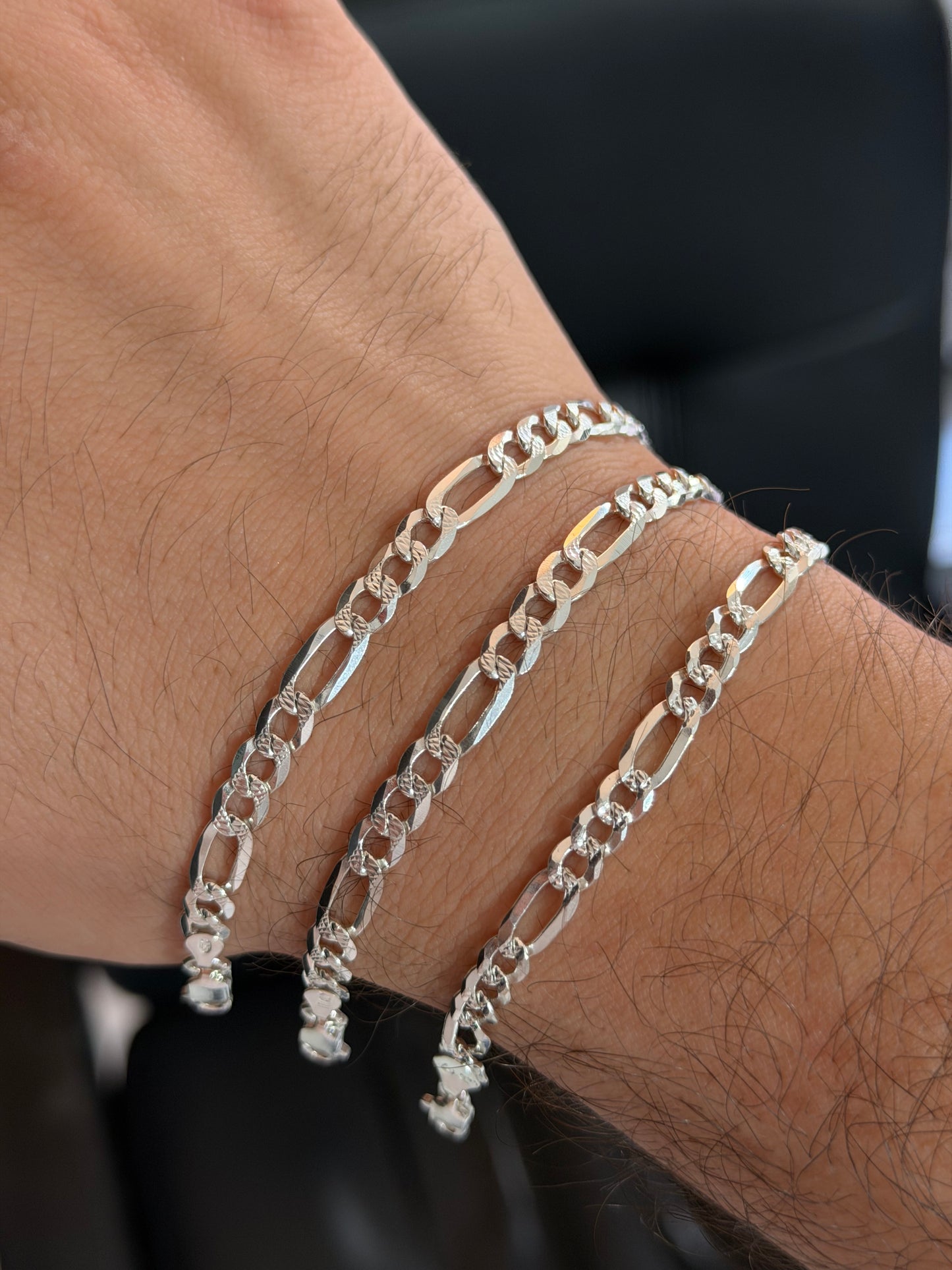 Pulso Fígaro Plata .925 6mm y 20cm