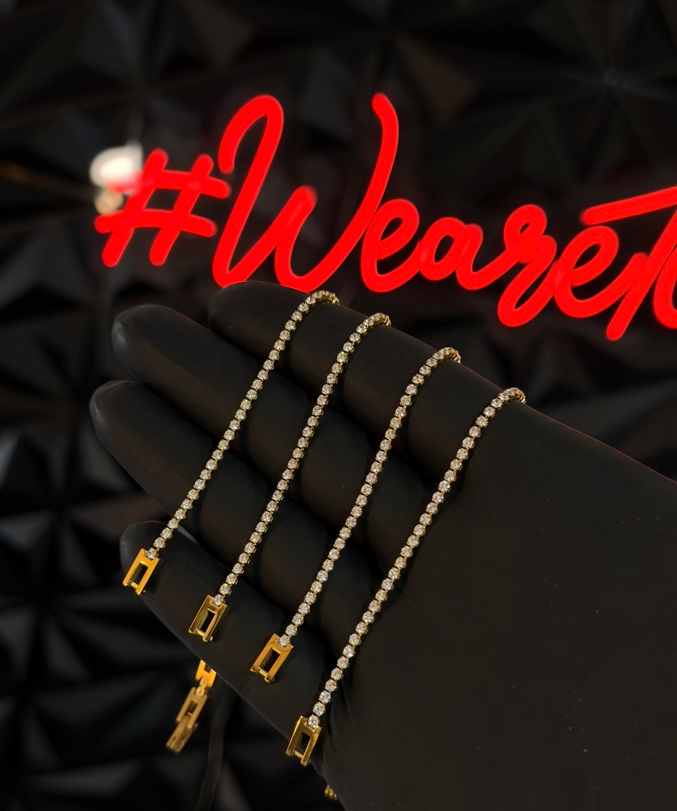 Pulso Tennis Dorado 2mm Ajustable 17-18cm