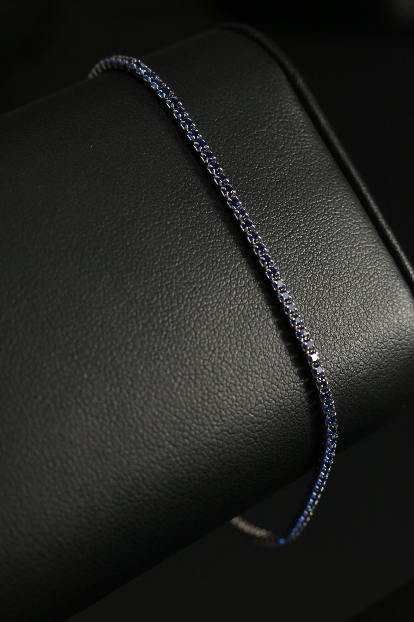 Tennis Azul Plata .925 2mm 17-20cm