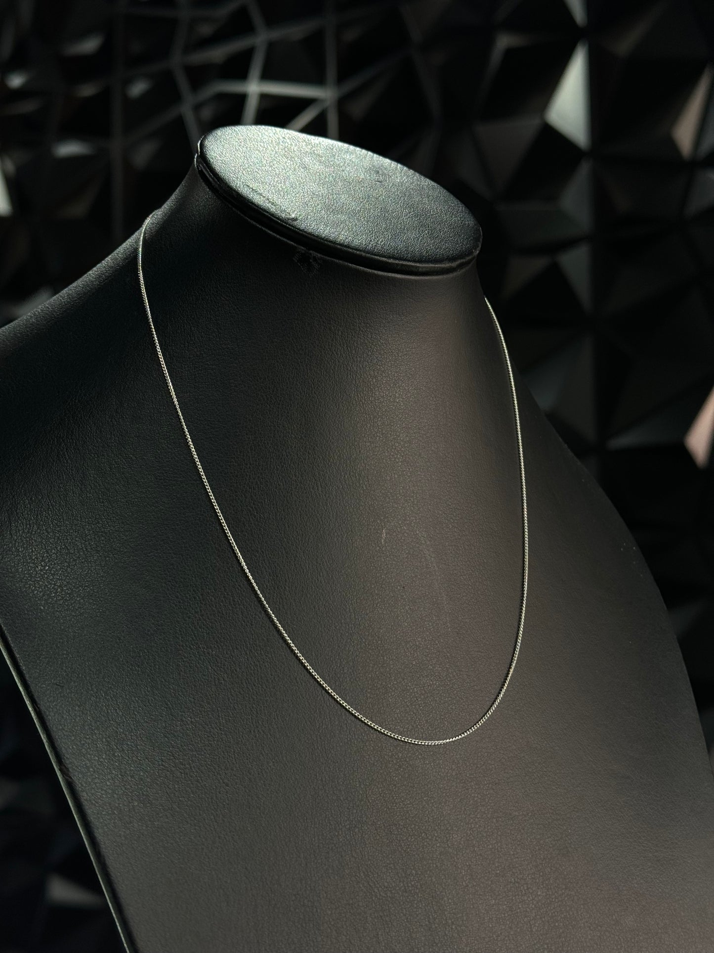 Cadena Barbada 1mm 50cm Plata .925