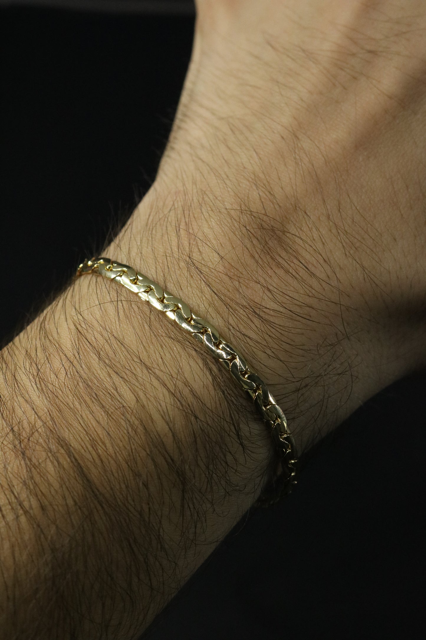 Pulso Ancla Planchado Dorado 5mm Ajustable 19-23cm