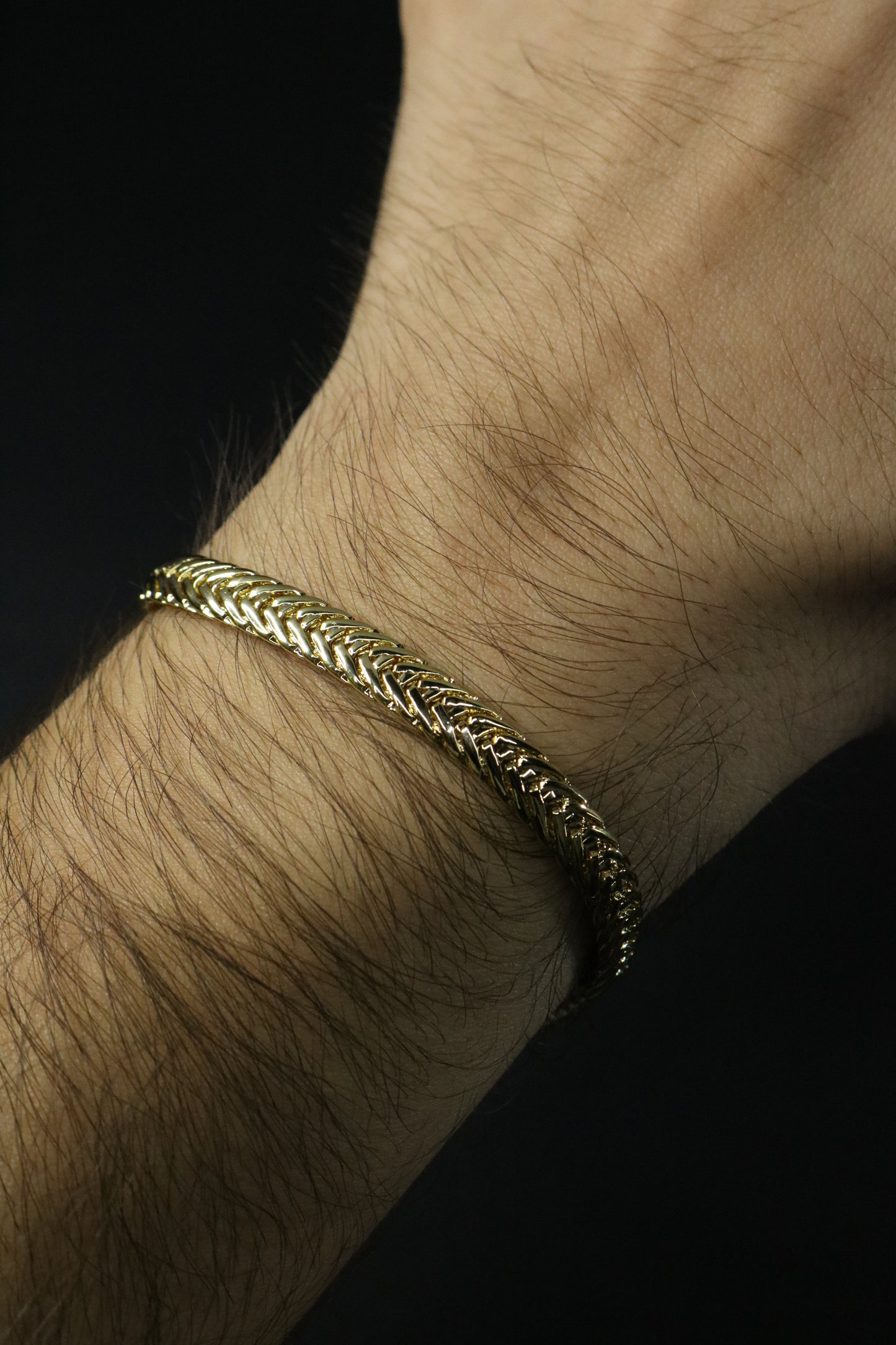 Pulso Serpiente Dorado 7mm 20cm