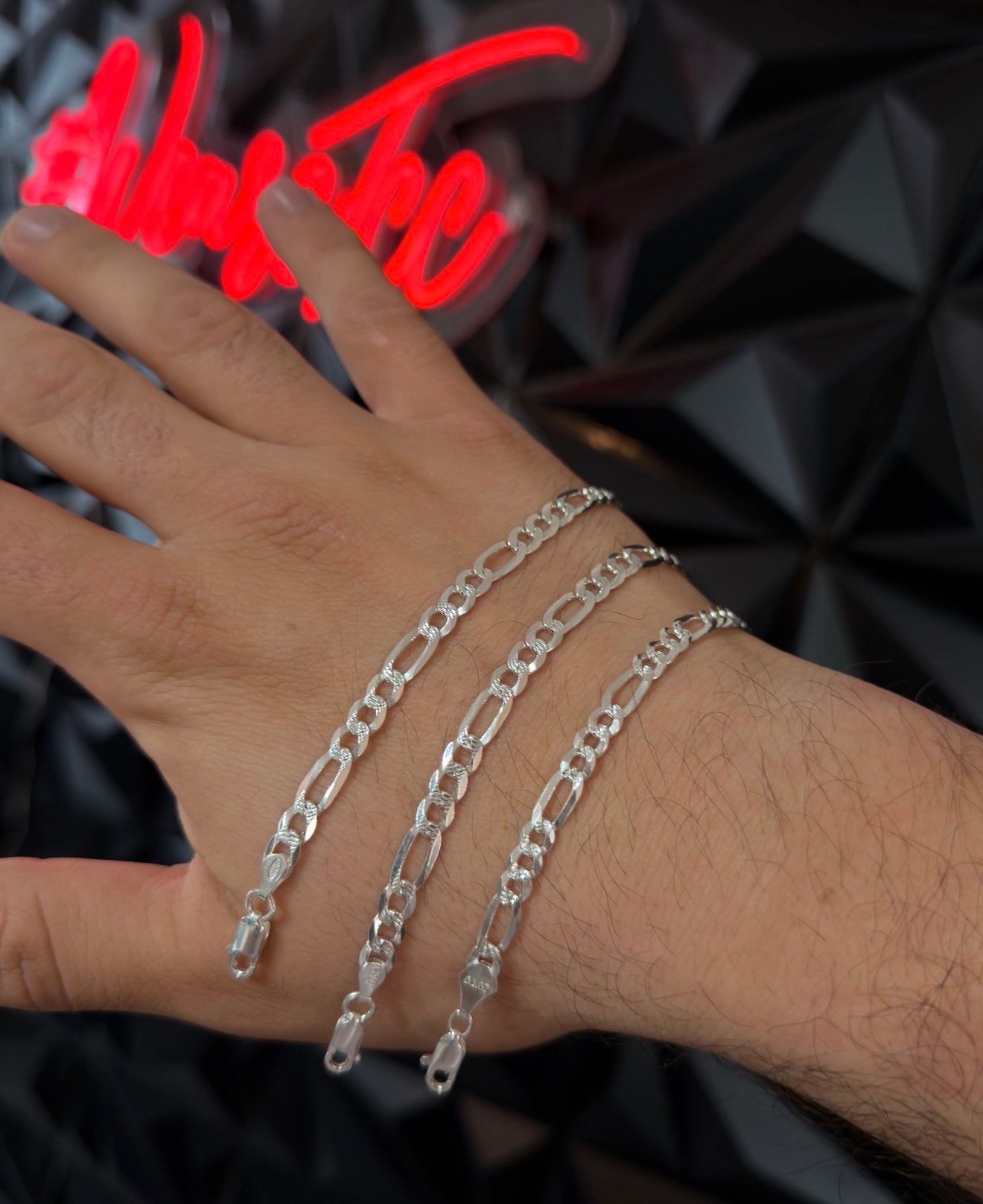 Pulso Fígaro Plata .925 6mm y 20cm