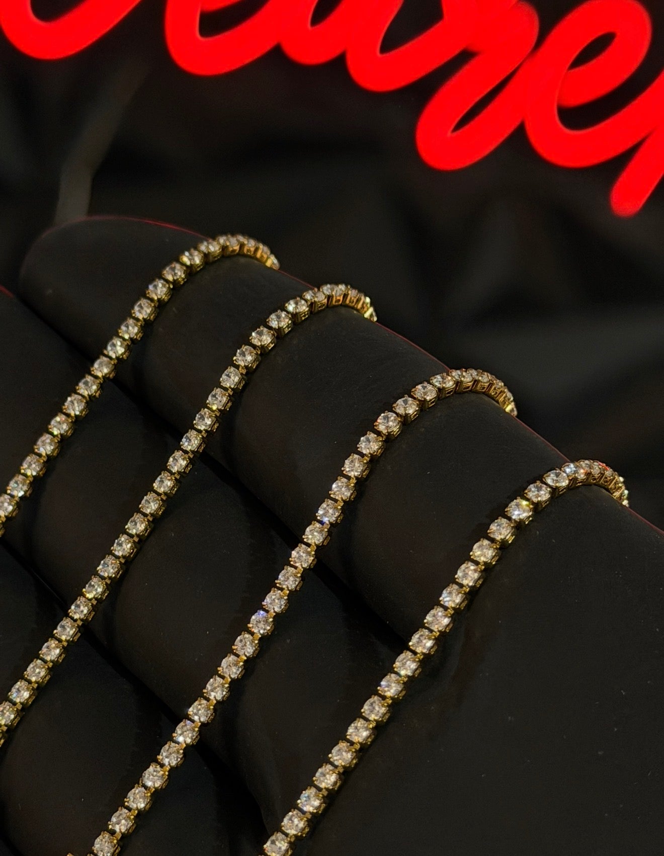 Pulso Tennis Dorado 2mm Ajustable 17-18cm