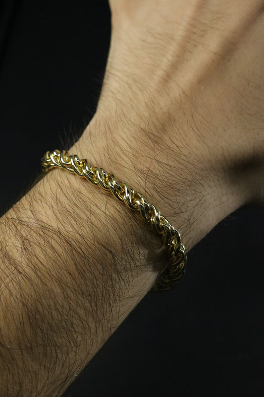 Pulso Espiral Dorado 7mm 19cm