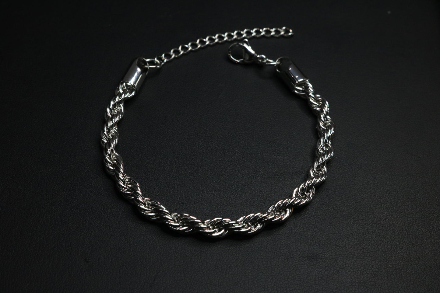 Pulso Torzal Plateado 9mm Ajustable 19-23cm