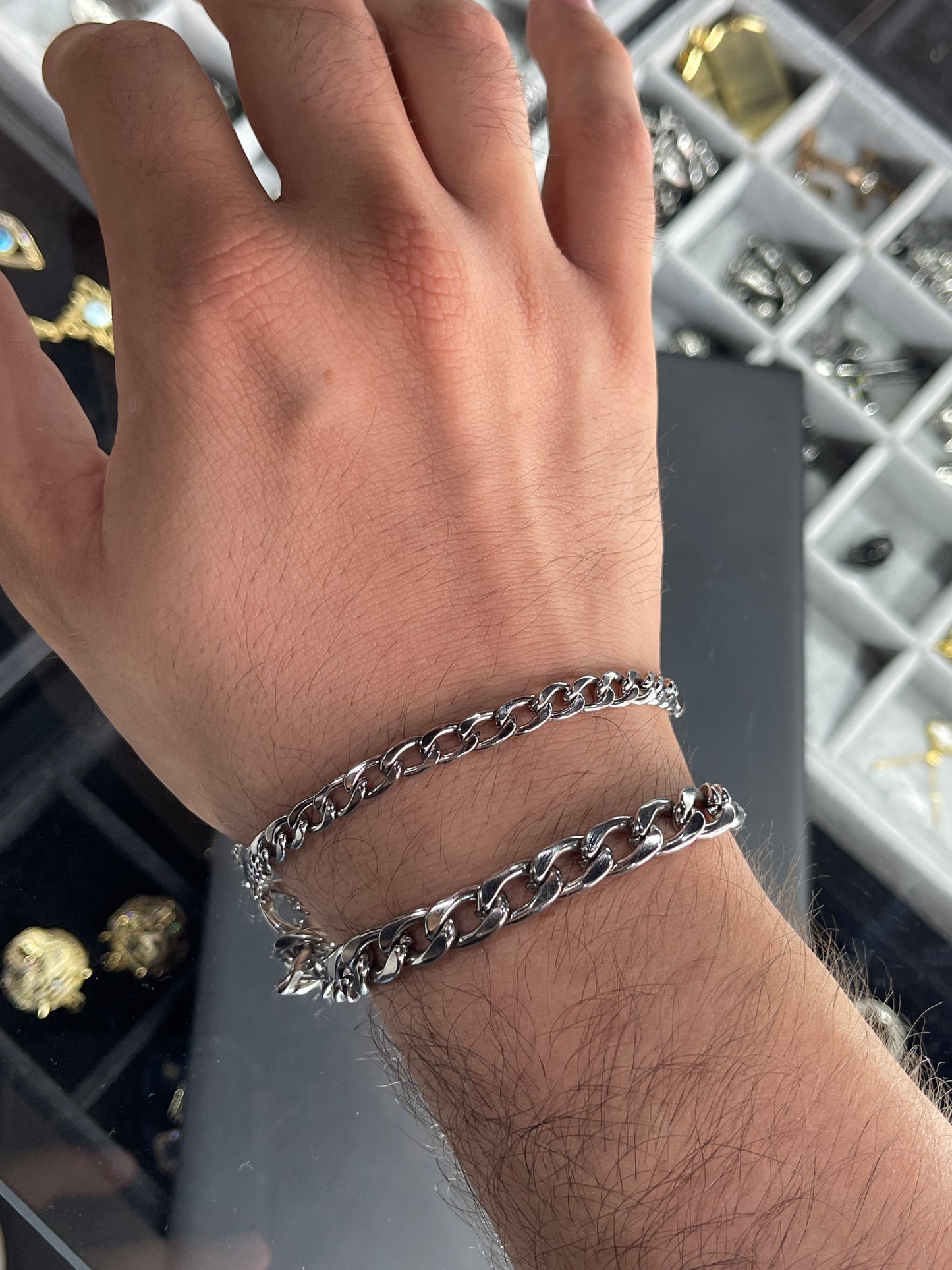 Pulso Barbado Plateado