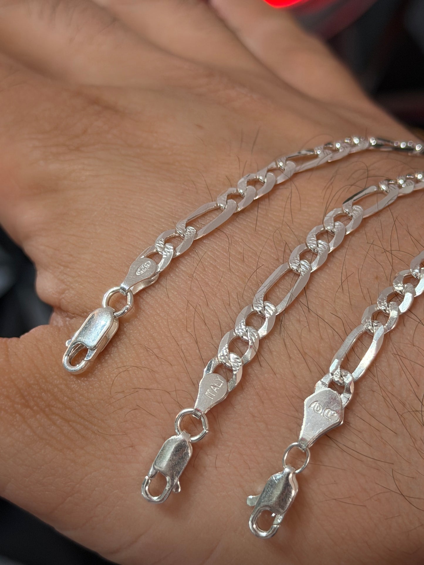 Pulso Fígaro Plata .925 6mm y 20cm