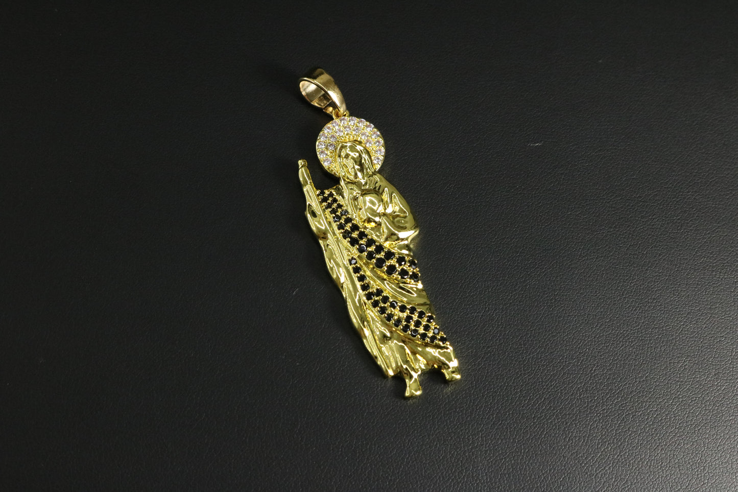 San Judas ICED Grande Zirconia Negra