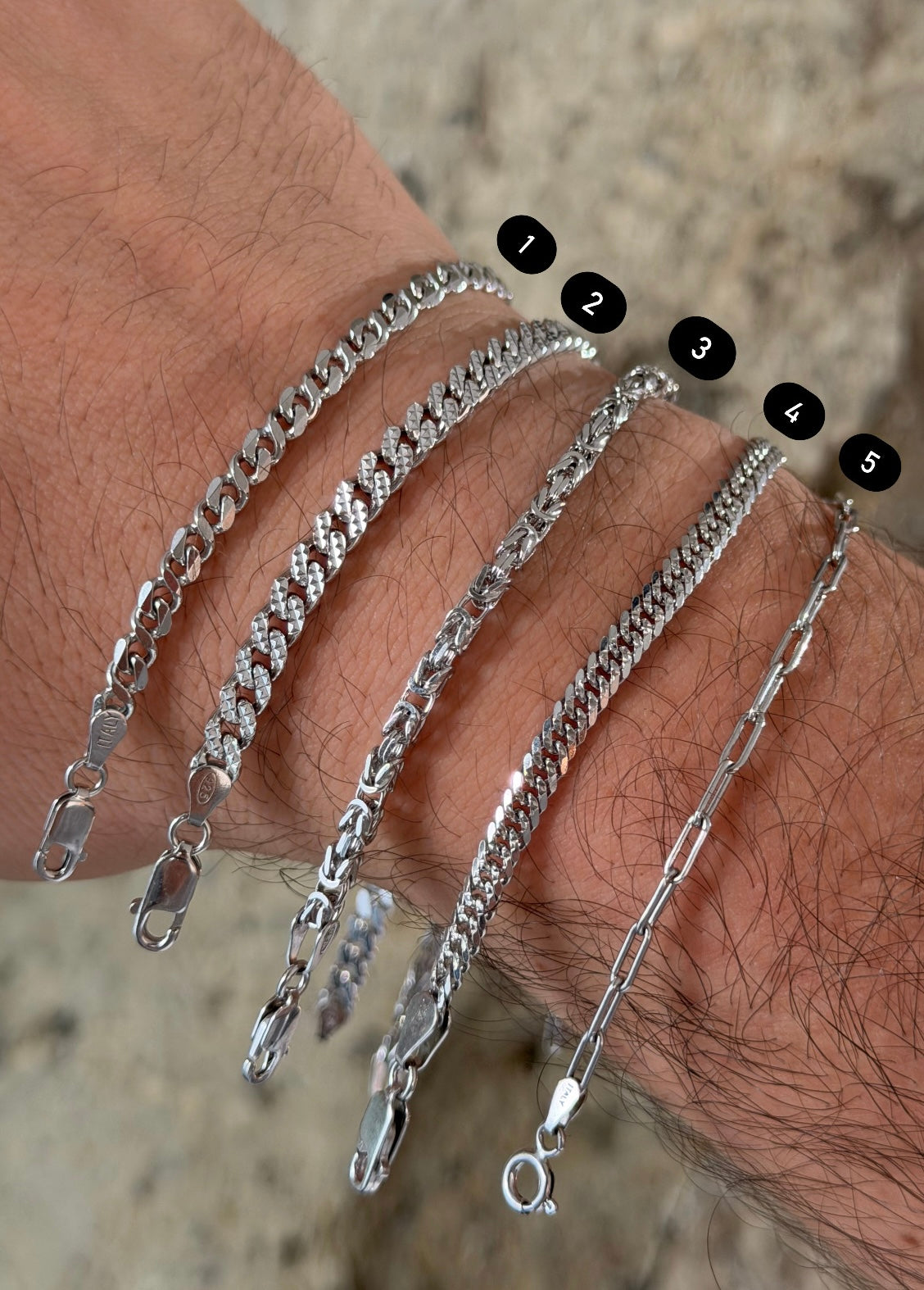 Pulsos Clásicos Plata .925 Italianos