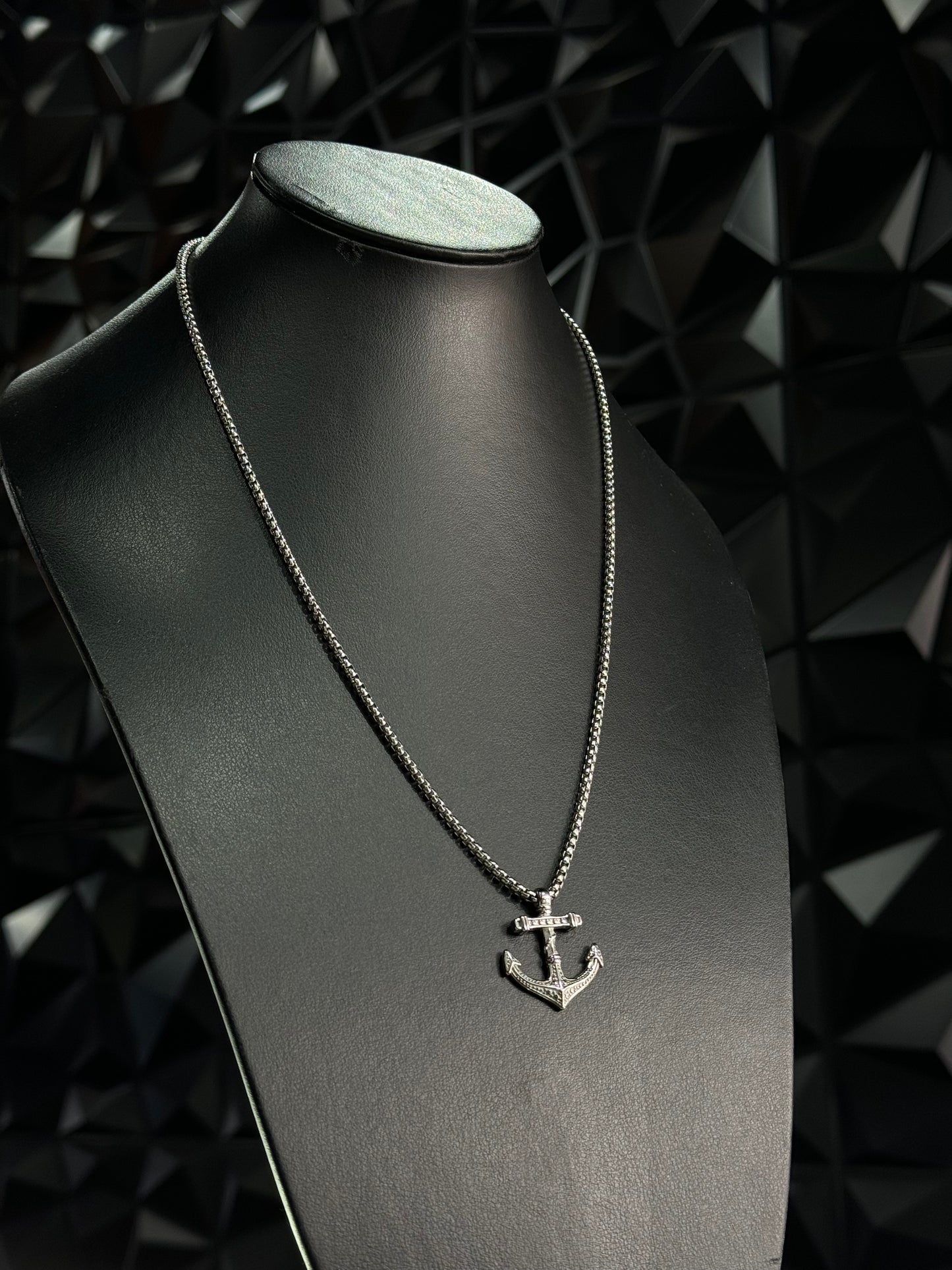 Ancla Plateada / Veneciana Cilindro 4mm 60cm