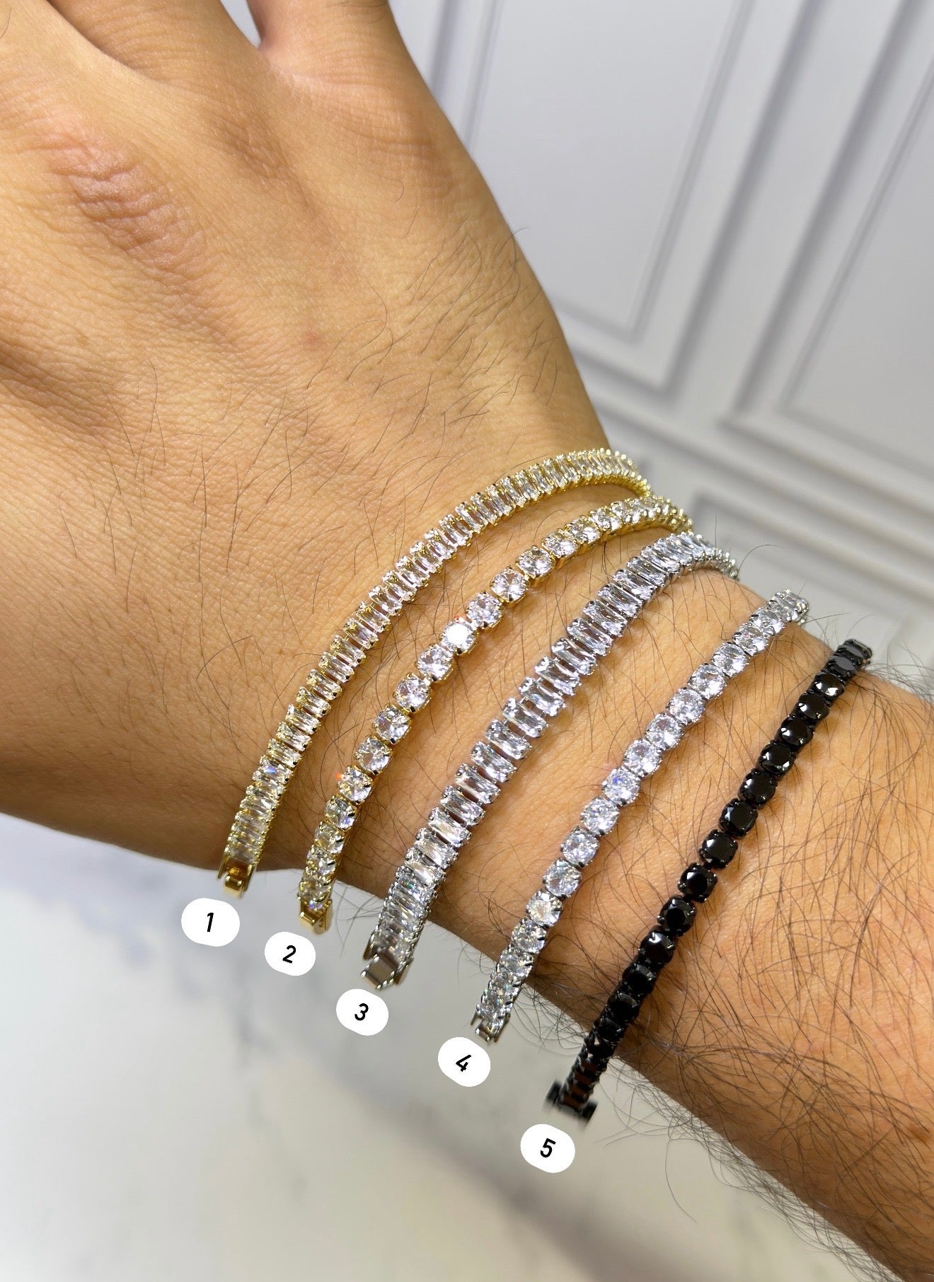 Pulsos Tennis Laminado 18k