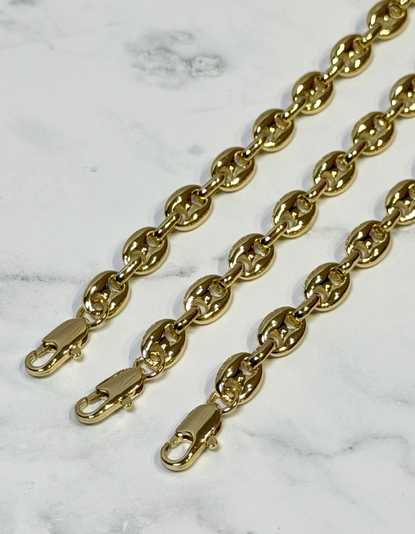 Pulso Gucci Link Laminado 18k Ajustable 17-20cm