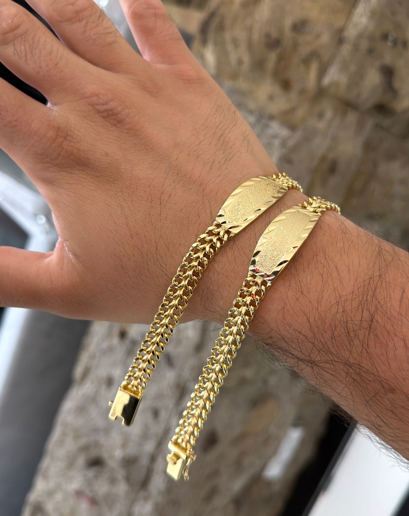 Pulso Petatillo Laminado 18k 10mm y 21cm